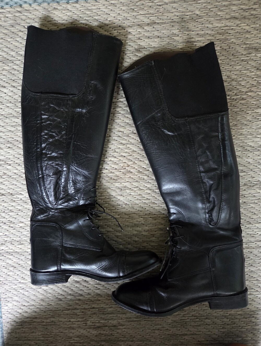 Black Leather Riding Boot 8.5 - Picture 2 of 4